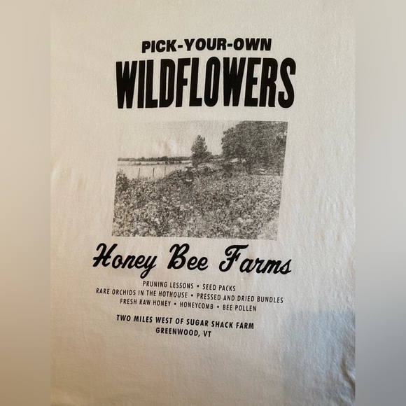 🎁Anthropologie 3Potato4 White/Black Wildflower Farm ShortSleeved Tee Shirt Small - Picture 3 of 6